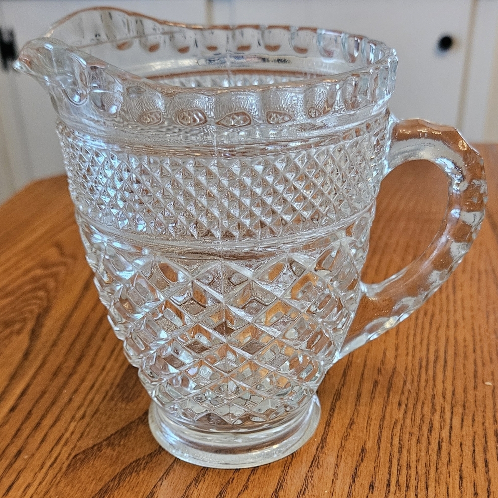 Vintage Clear Glass Pitcher